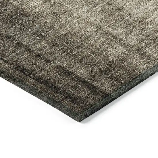 Brown And Beige Striped Washable Indoor Outdoor Area Rug Photo 9