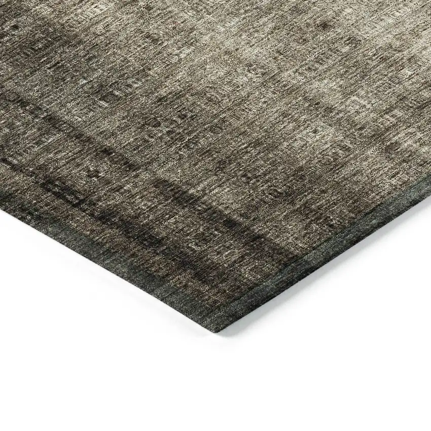 Brown And Beige Striped Washable Indoor Outdoor Area Rug Photo 9