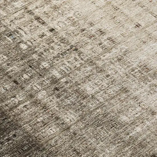 Brown And Beige Striped Washable Indoor Outdoor Area Rug Photo 7