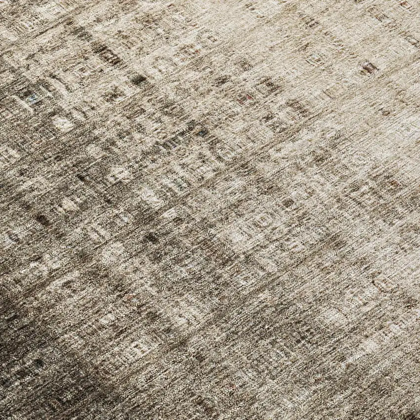 Brown And Beige Striped Washable Indoor Outdoor Area Rug Photo 7