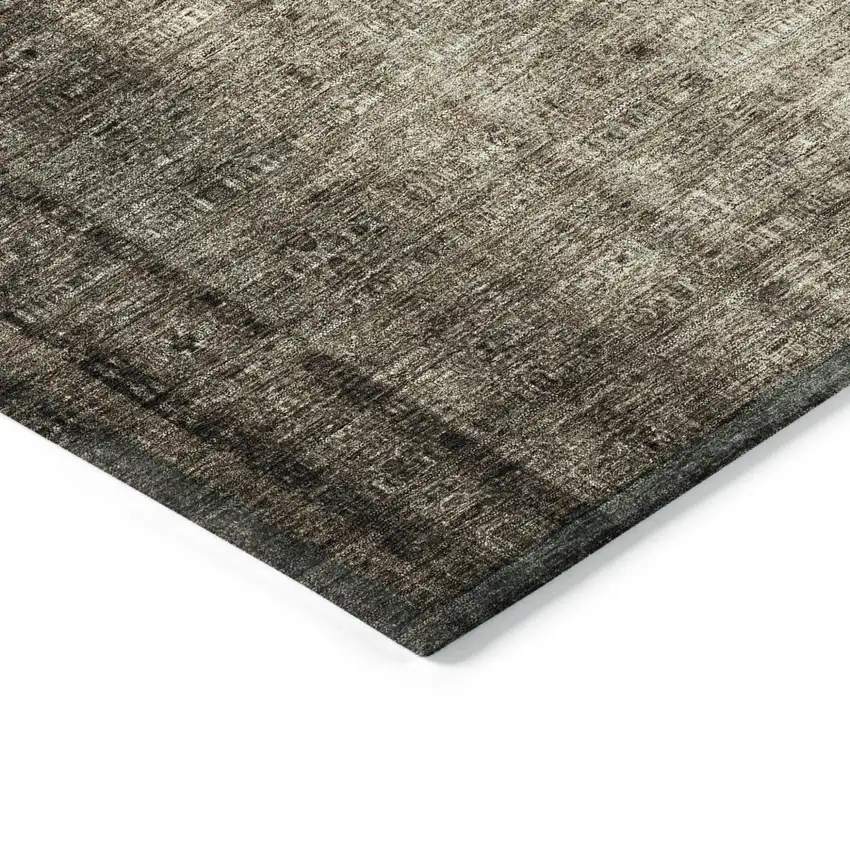 Brown And Beige Striped Washable Indoor Outdoor Area Rug Photo 6