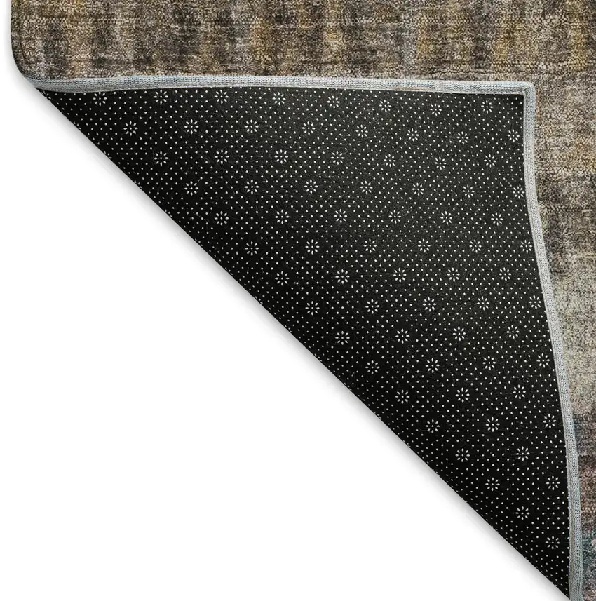 Brown And Beige Striped Washable Indoor Outdoor Area Rug Photo 4