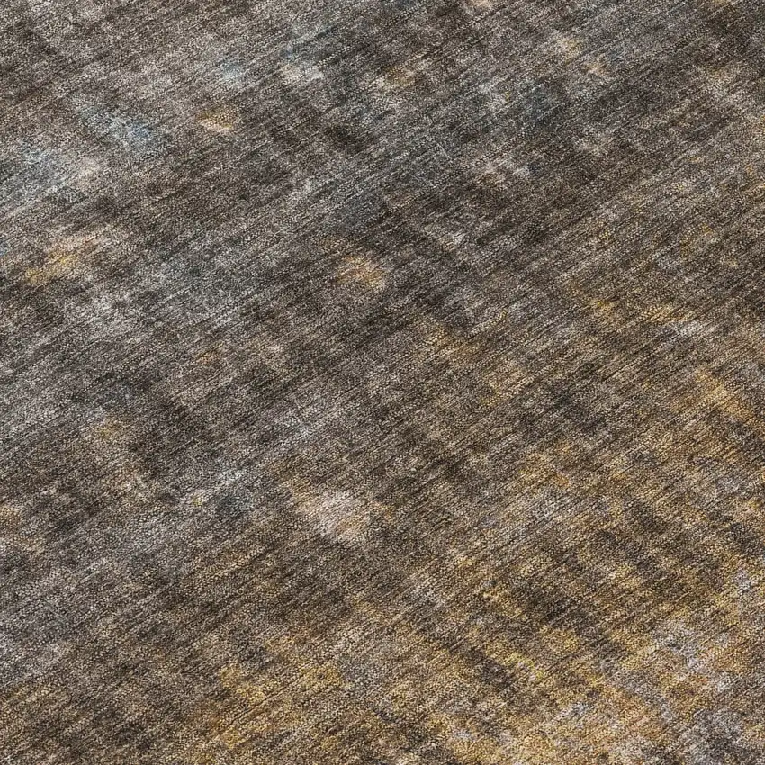 Brown And Beige Striped Washable Indoor Outdoor Area Rug Photo 6