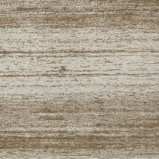 Brown And Beige Striped Washable Indoor Outdoor Area Rug Photo 6