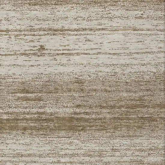 Brown And Beige Striped Washable Indoor Outdoor Area Rug Photo 6