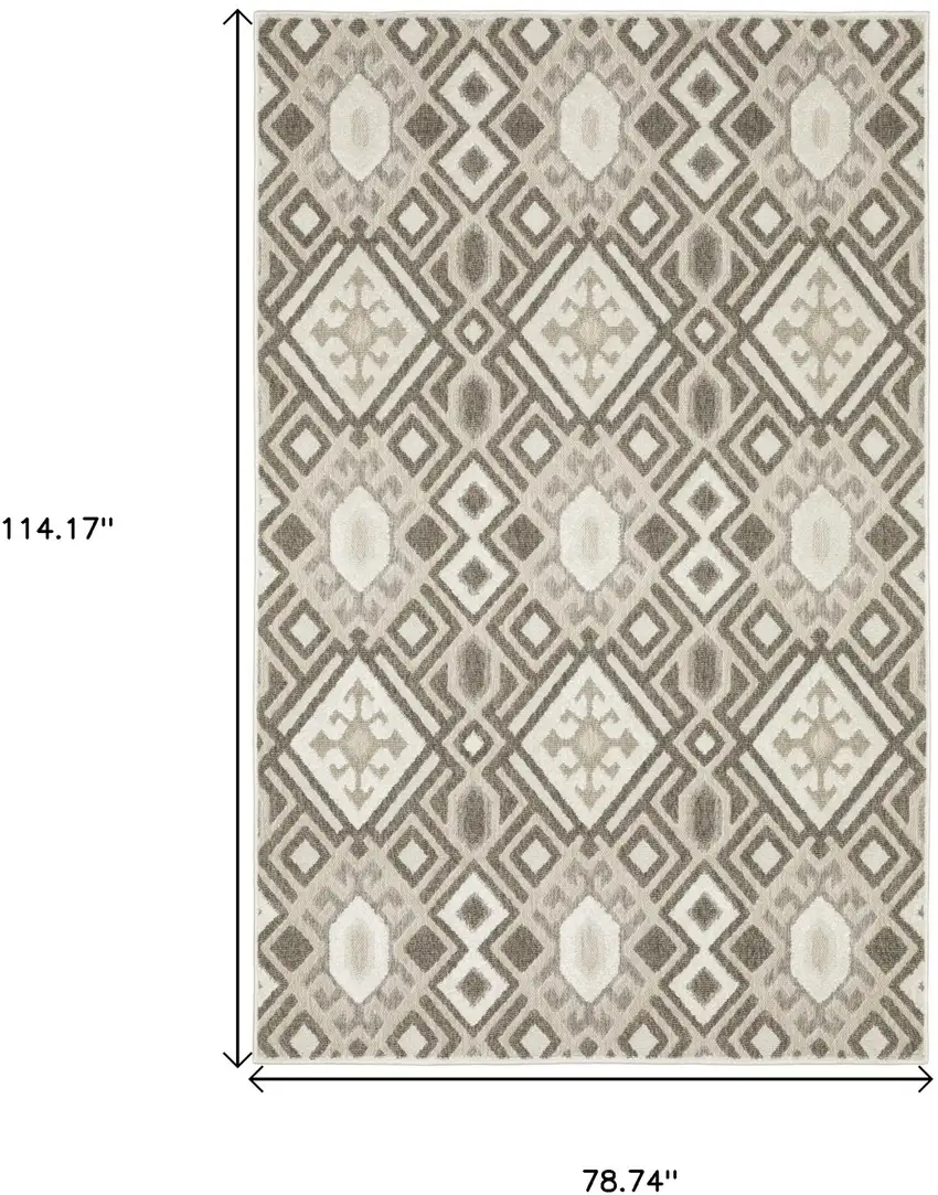 Brown And Beige Tribal Area Rug Photo 3