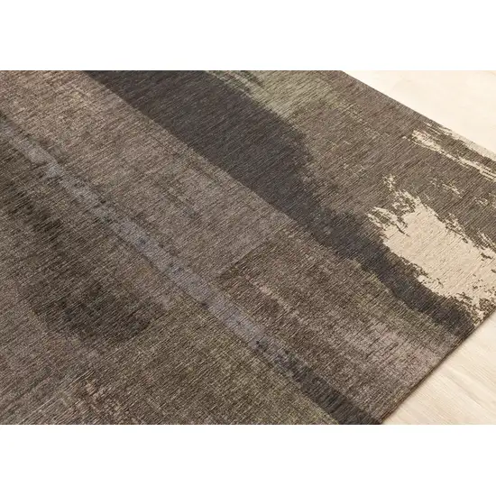Brown And Black Abstract Area Rug Photo 8