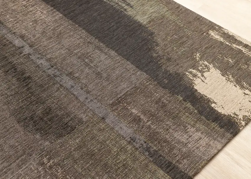 Brown And Black Abstract Area Rug Photo 8