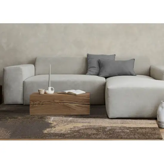 Brown And Black Abstract Area Rug Photo 7