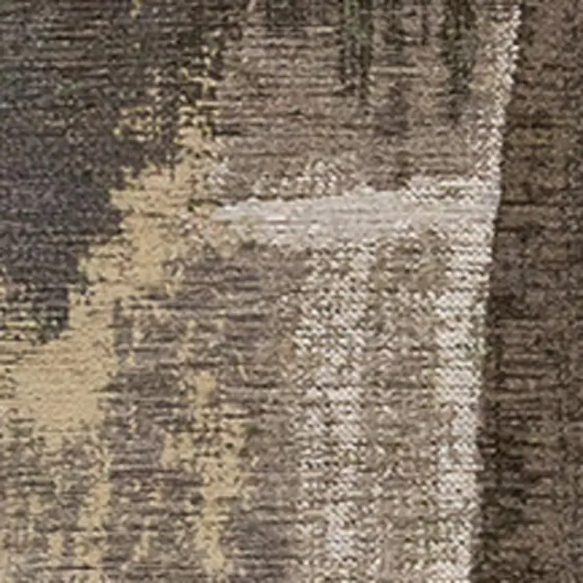 Brown And Black Abstract Area Rug Photo 5