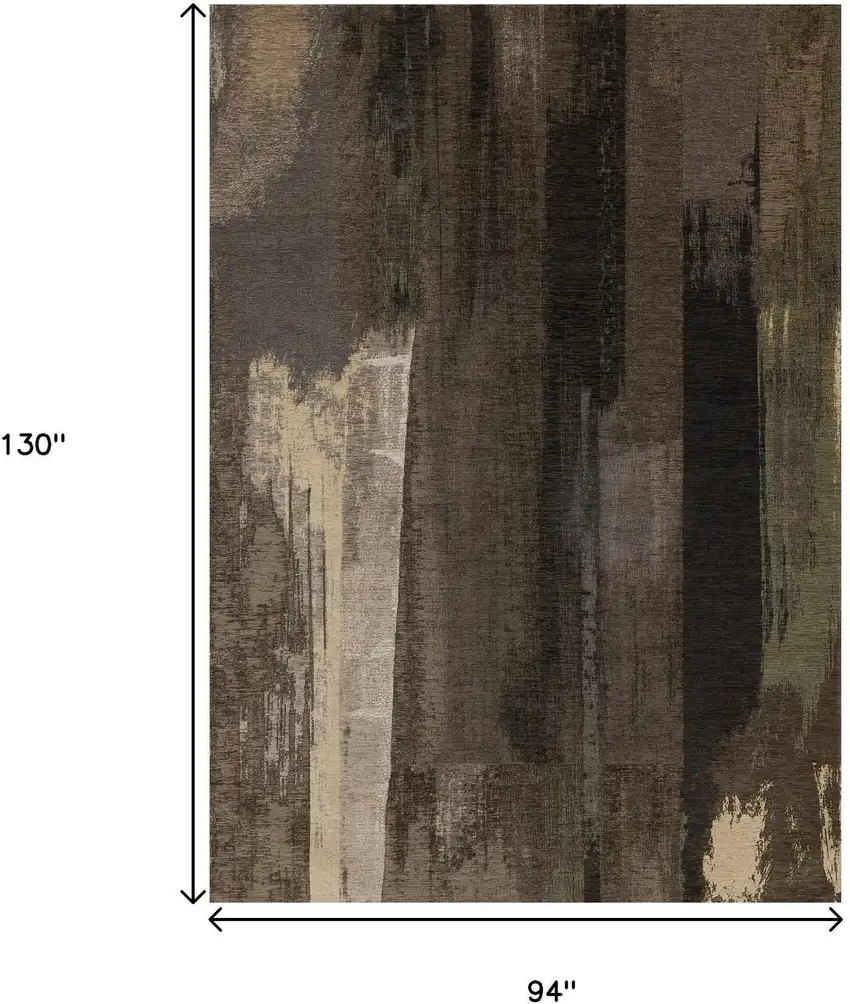 Brown And Black Abstract Area Rug Photo 3