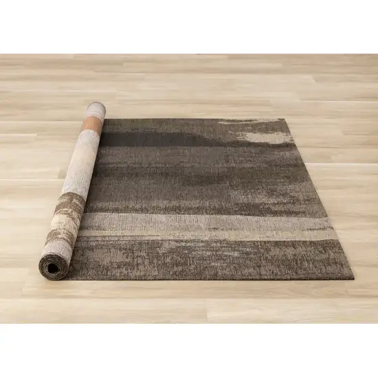 Brown And Black Abstract Area Rug Photo 9