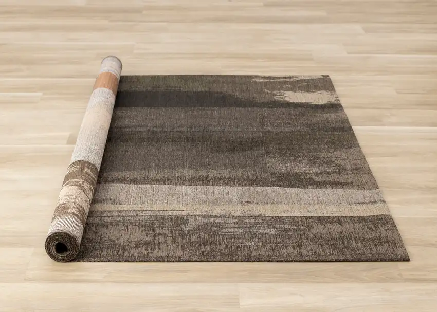 Brown And Black Abstract Area Rug Photo 9