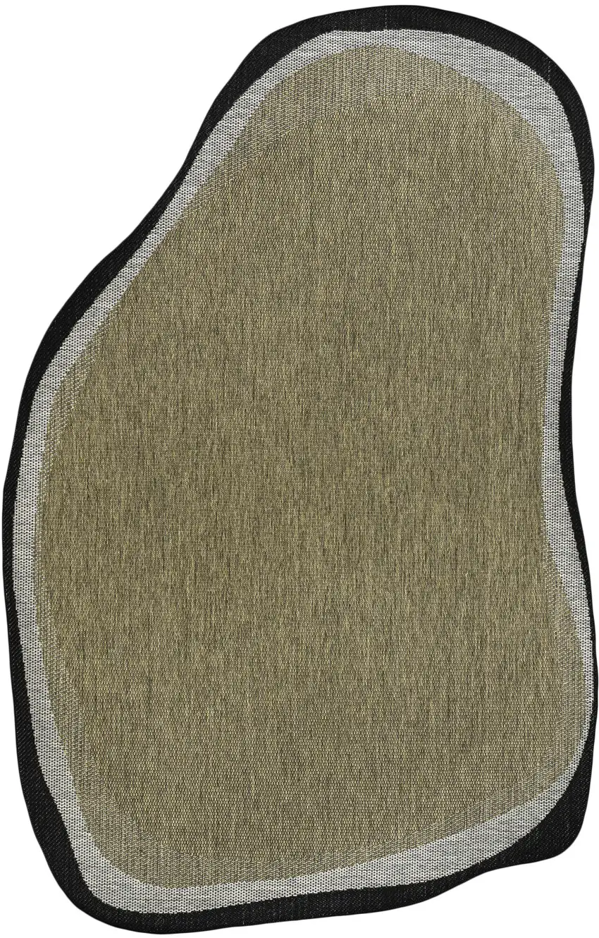 Brown And Black Abstract Indoor Outdoor Area Rug Photo 1