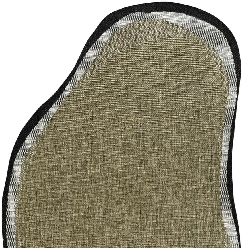 Brown And Black Abstract Indoor Outdoor Area Rug Photo 2