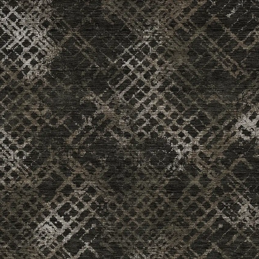 Brown And Chocolate Geometric Washable Indoor Outdoor Area Rug Photo 6