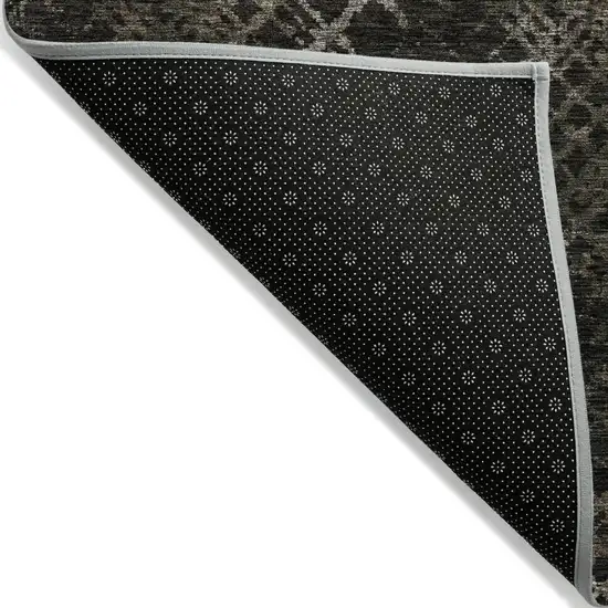 Brown And Chocolate Geometric Washable Indoor Outdoor Area Rug Photo 4