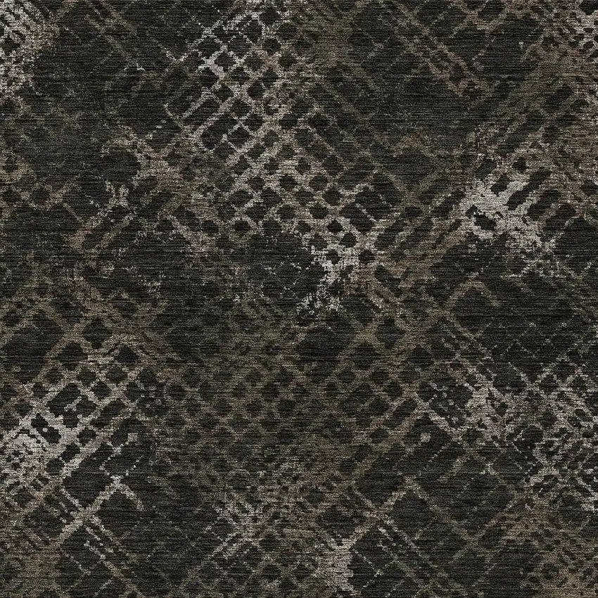 Brown And Chocolate Geometric Washable Indoor Outdoor Area Rug Photo 6