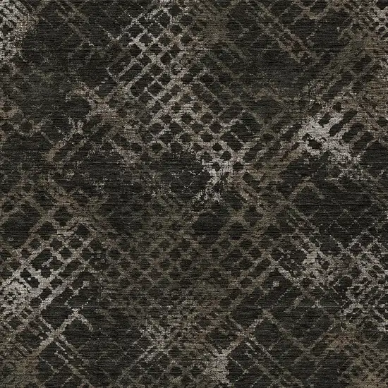 Brown And Chocolate Geometric Washable Indoor Outdoor Area Rug Photo 6