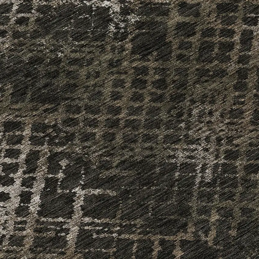 Brown And Chocolate Geometric Washable Indoor Outdoor Area Rug Photo 8