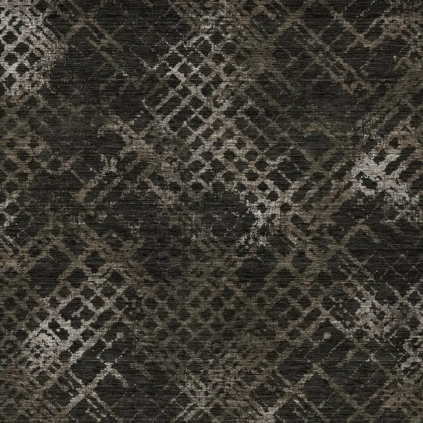 Brown And Chocolate Geometric Washable Indoor Outdoor Area Rug Photo 6