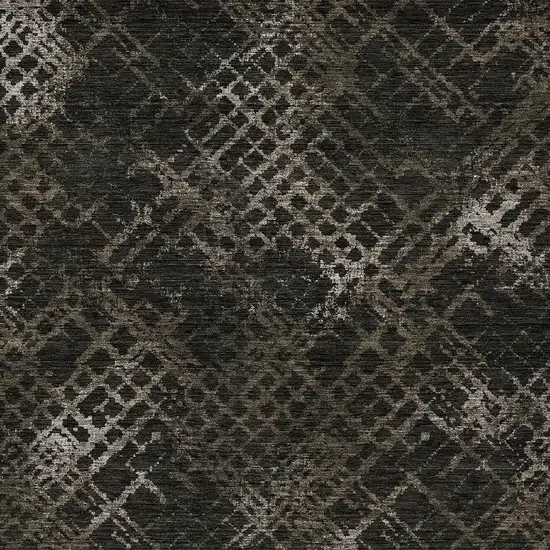 Brown And Chocolate Geometric Washable Indoor Outdoor Area Rug Photo 6
