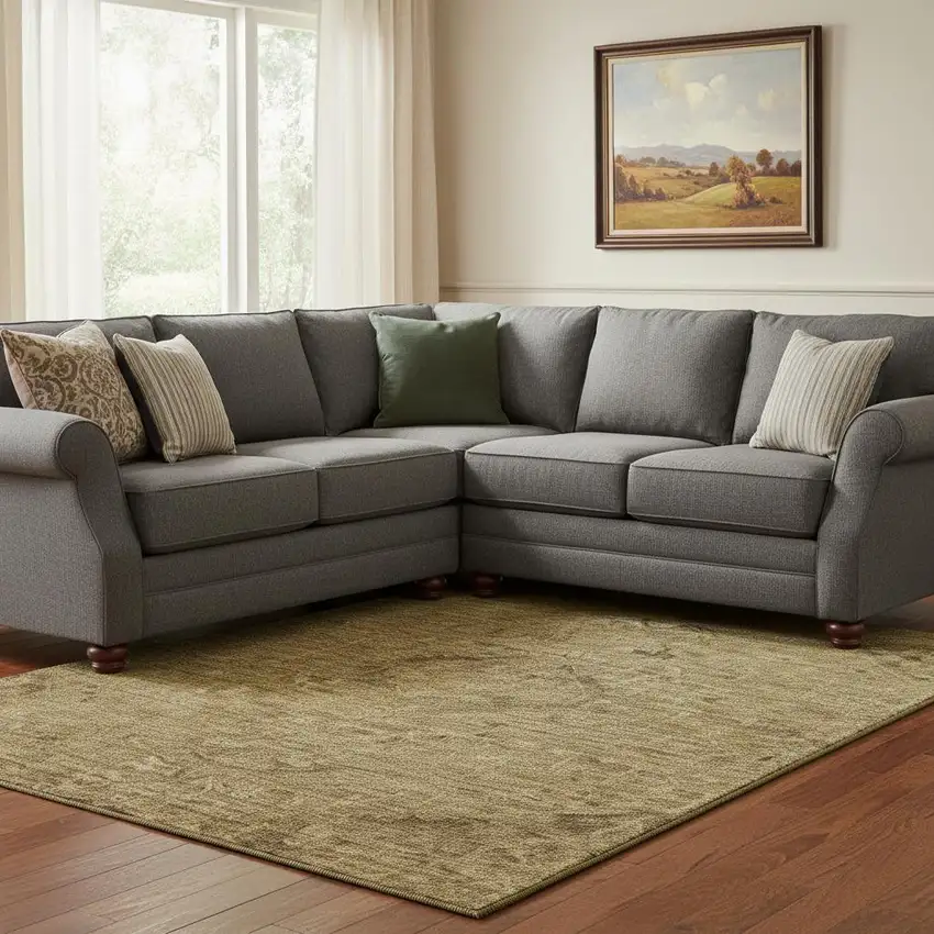 Brown And Coffee Medallion Washable Area Rug With UV Protection Photo 2