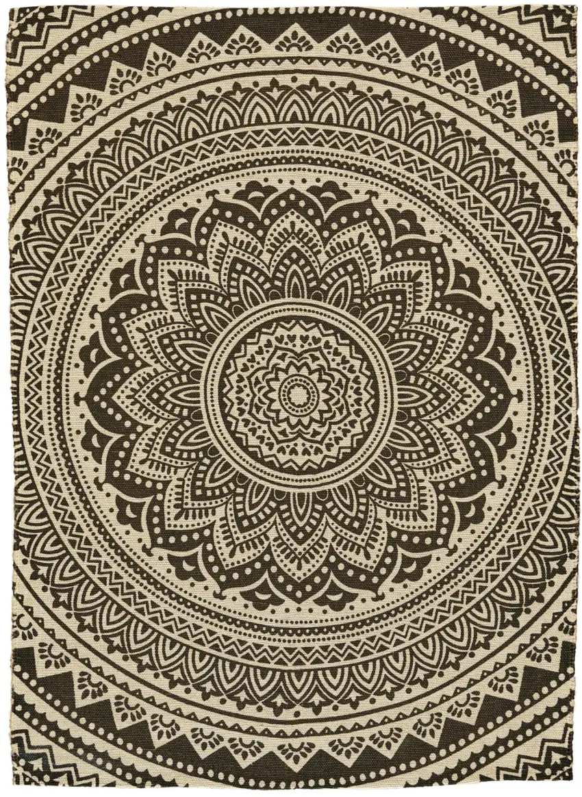 Brown And Gold Geometric Hand Woven Area Rug Photo 2