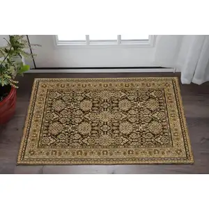 Photo of Brown And Gold Oriental Area Rug