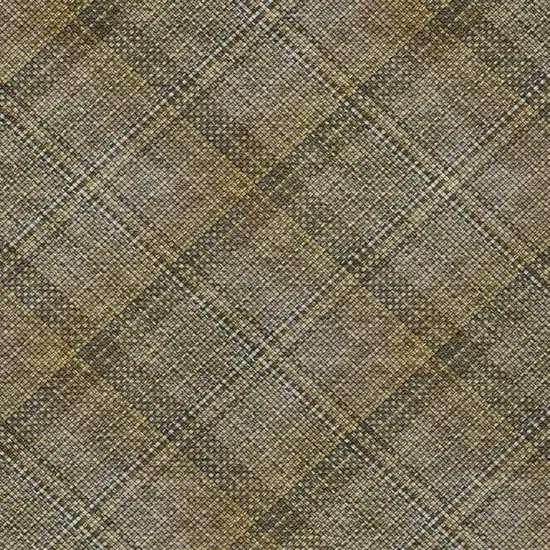Brown And Gold Plaid Washable Indoor Outdoor Area Rug Photo 7