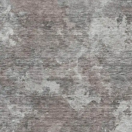 Brown And Gray Abstract Washable Area Rug With UV Protection Photo 3