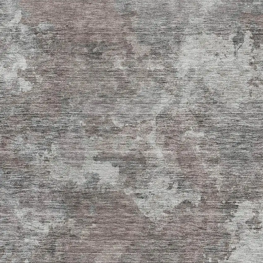 Brown And Gray Abstract Washable Area Rug With UV Protection Photo 3