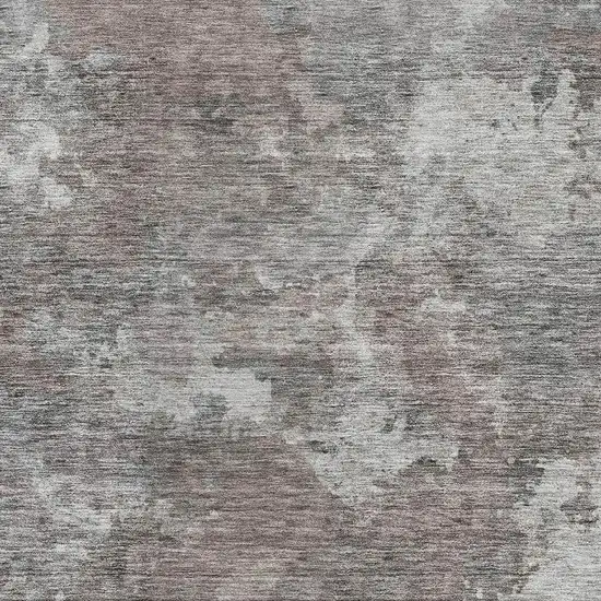 Brown And Gray Abstract Washable Area Rug With UV Protection Photo 3