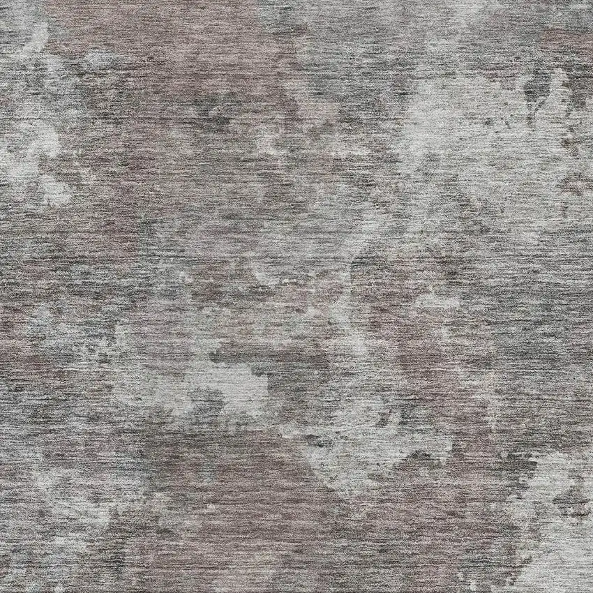 Brown And Gray Abstract Washable Area Rug With UV Protection Photo 3