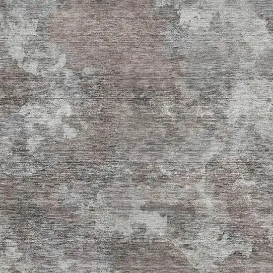 Brown And Gray Abstract Washable Area Rug With UV Protection Photo 3