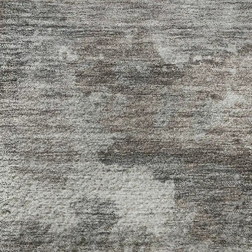 Brown And Gray Abstract Washable Area Rug With UV Protection Photo 8