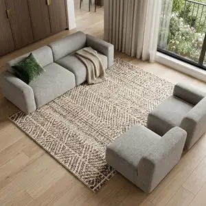 Photo of Brown And Gray Geometric Area Rug