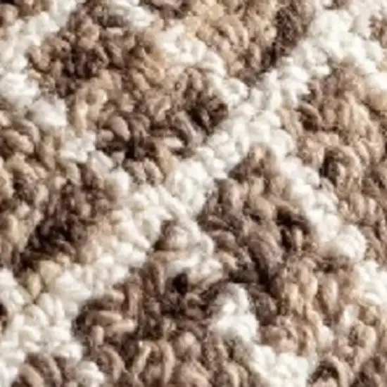 Brown And Gray Geometric Area Rug Photo 2