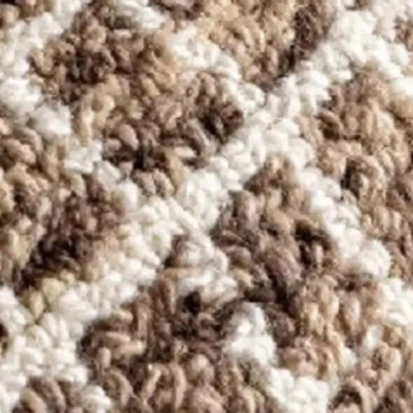 Brown And Gray Geometric Area Rug Photo 2