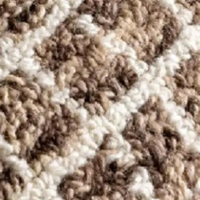 Brown And Gray Geometric Area Rug Photo 2