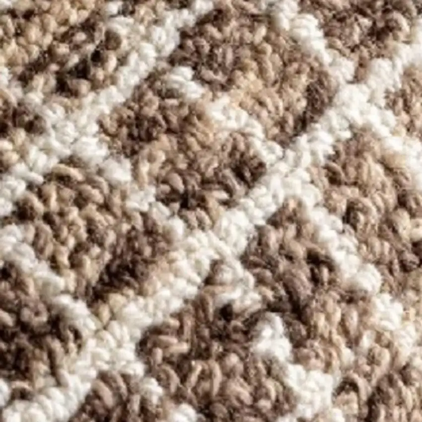 Brown And Gray Geometric Area Rug Photo 3