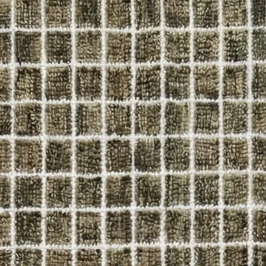 Brown And Gray Geometric Runner Rug Photo 3