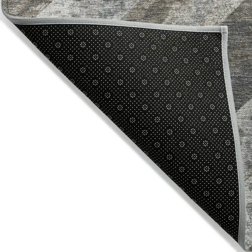 Brown And Gray Geometric Washable Indoor Outdoor Area Rug Photo 7