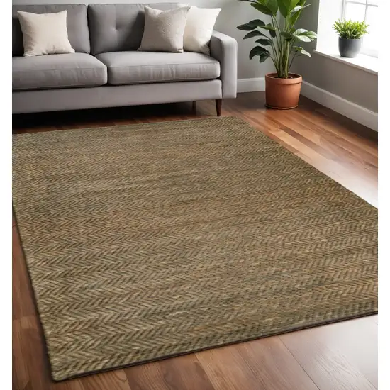 Brown And Gray Hand Woven Area Rug Photo 1