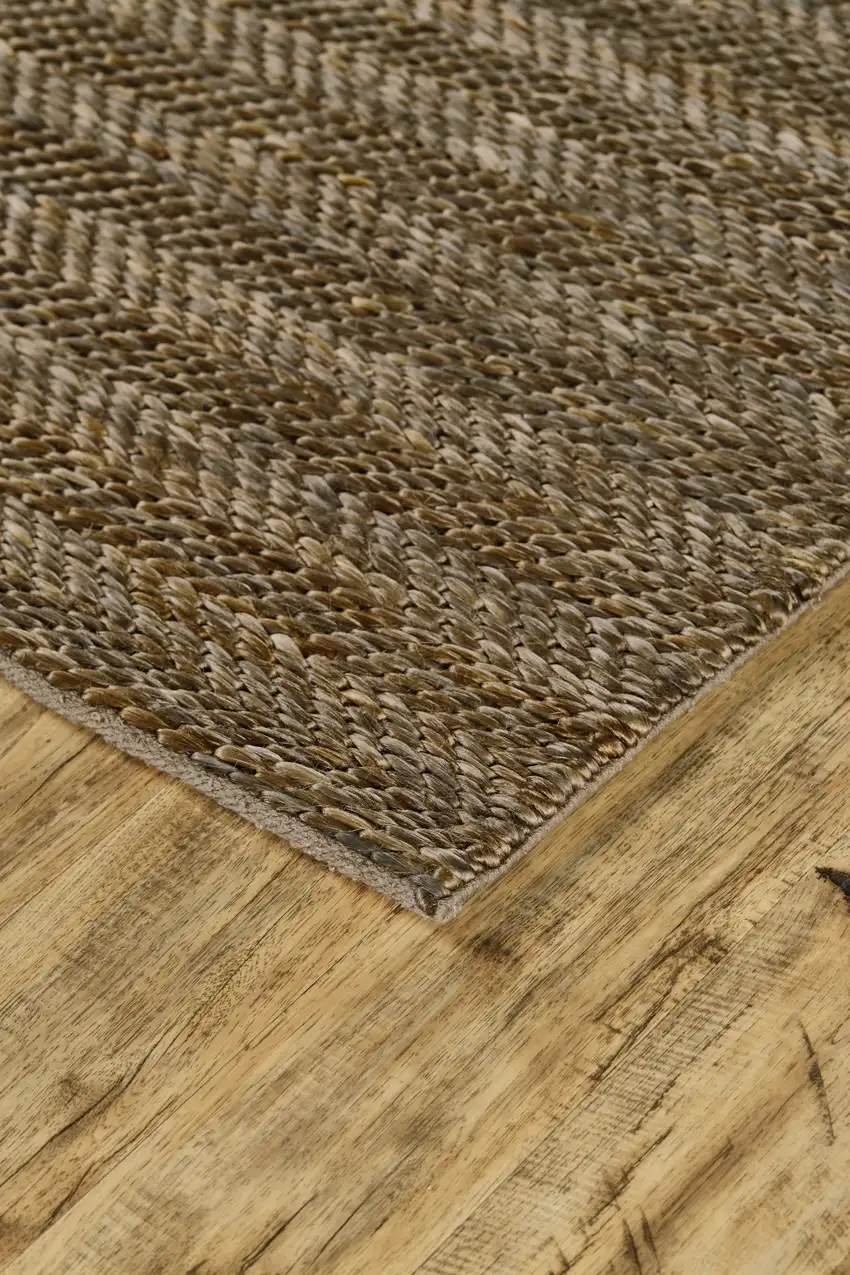 Brown And Gray Hand Woven Area Rug Photo 8