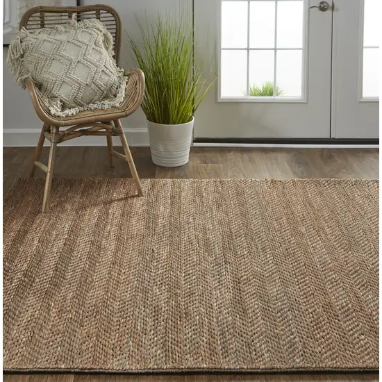Brown And Gray Hand Woven Area Rug Photo 7