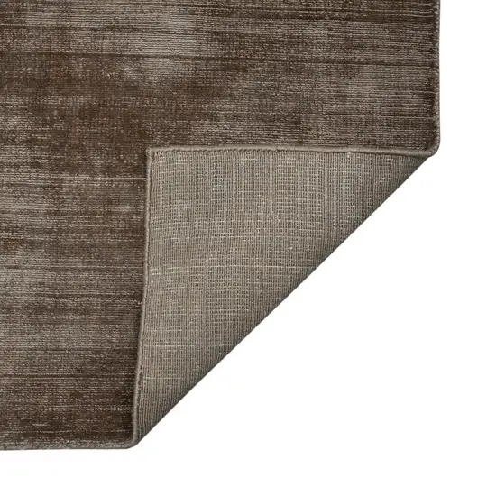 Brown And Gray Striped Hand Woven Area Rug Photo 6