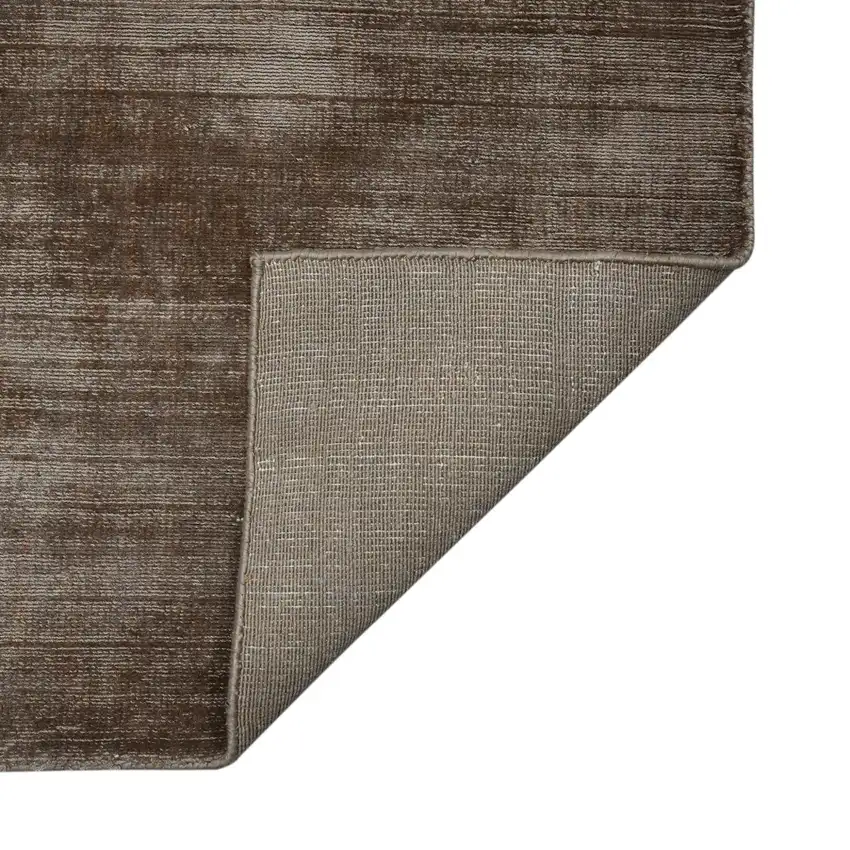 Brown And Gray Striped Hand Woven Area Rug Photo 6