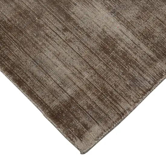 Brown And Gray Striped Hand Woven Area Rug Photo 5