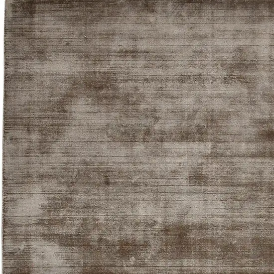 Brown And Gray Striped Hand Woven Area Rug Photo 7